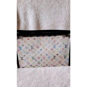 Colorful Cosmetic Bag White Black